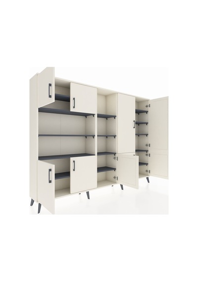 Arges Dolap 14 Raflı 9 Kapaklı 220x30x163 Aytaşı-aytaşı/antrasit Aytası/antrasıt - Aytası Arges Dolap 14 Raflı 9 Kapaklı 220x30x163 Aytaşı-aytaşı/antrasit Aytası/antrasıt - Aytası