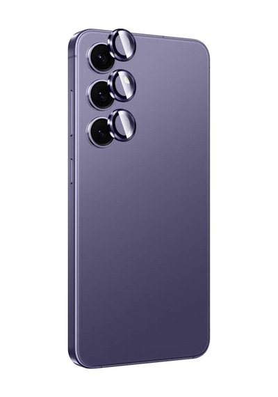 Kilifone - Samsung Uyumlu Galaxy S24 Plus - Kamera Lens Koruyucu Titanium Premium Temperli Koruyucu - Mor