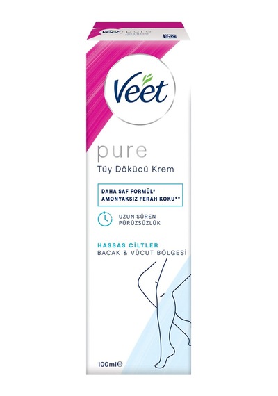 Veet Pure Tüy Dökücü Krem Hassas 100 Ml - 8 Adet Tarı