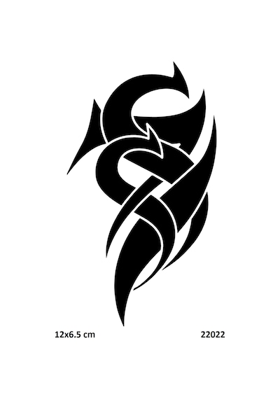 Airbrush Tattoo Tribal Karma Yapışkanlı Stencil Süsleme Ve Boyama Kalıbı