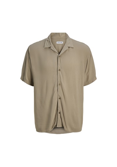 Jack & Jones Erkek Kısa Kollu Gömlek - Jeff - 12268443 Coriander Çok Renkli
