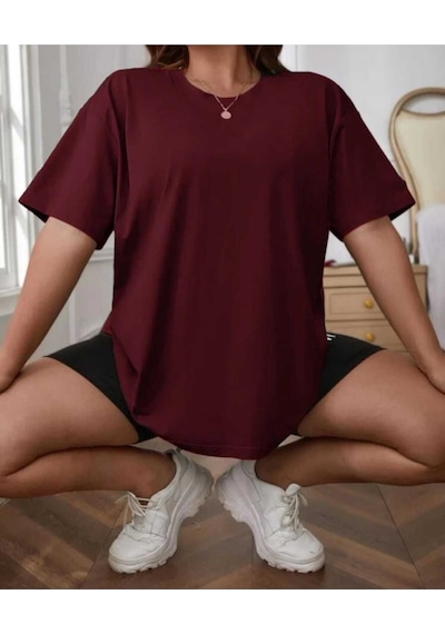 Kozia Outdoors Malkoçbey Baskisiz Oversize Unisex Basic T-shirt Bordo Kozia Outdoors Malkoçbey Baskisiz Oversize Unisex Basic T-shirt Bordo