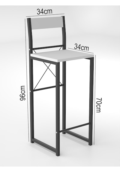 Retodesign Beyaz Good Bar Masa Takımı 1651b