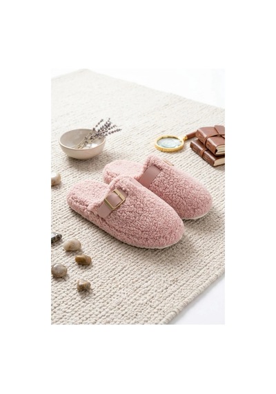 Stwenn 2'li Karma Erkek Kadın Avantajlı Paket Peluş Ev Terliği Kapalı Burun Arkası Açık Sıcak Rahat Panduf 2 Li Snow
