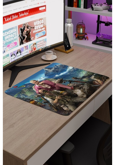 Far Cry Kaymaz Dikişli Kauçuk Oyuncu Mousepad V4 - 48x40 Xl Gaming Mouse Pad Fare Altlığı
