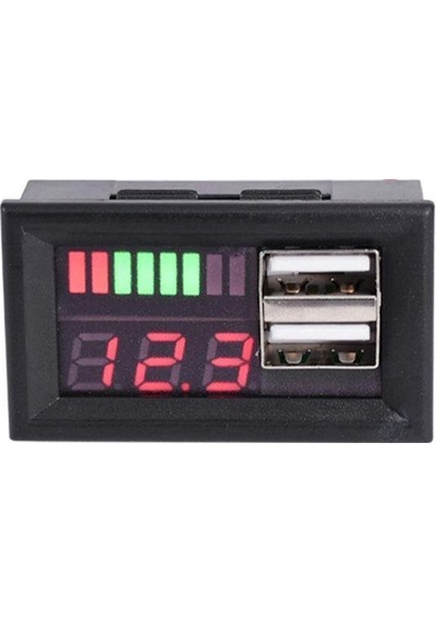 12v Akü Kapasite Göstergesi - 5v 2a Usb Çıkışlı