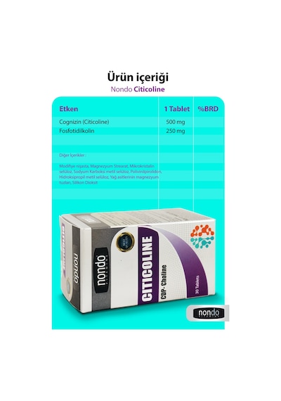 Nondo Vitamins Citicoline 30 Tablet