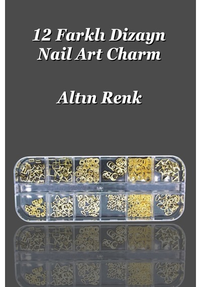 12'li Tırnak Süsleme - Nail Art Charm - Nail Art Süs Taşı - Protez Tırnak Çarm Süsü 32-5