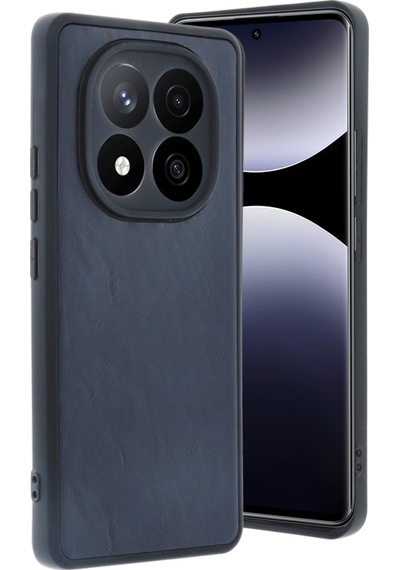 Xiaomi Redmi Note 14 Pro 5g Uyumlu Kılıf Aras Deri Kapak - Lacivert