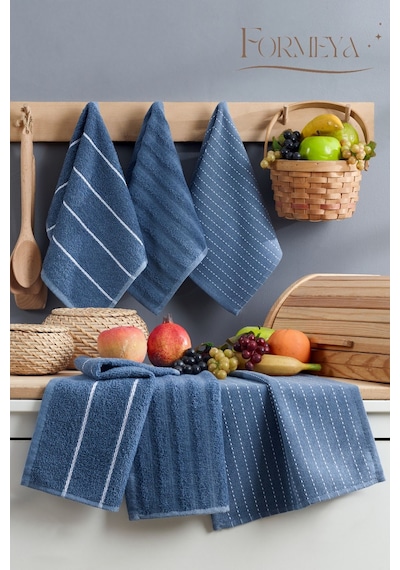 Formeya Sophia 6'lı 30x50 Cm Mutfak Havlusu Seti Mavi