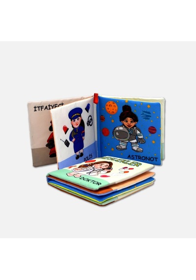 Tox Meslekler Sessiz Kumaş Kitap T112 - Bez Kitap , Eğitici Oyuncak , Yumuşak Ve Hışırtılı