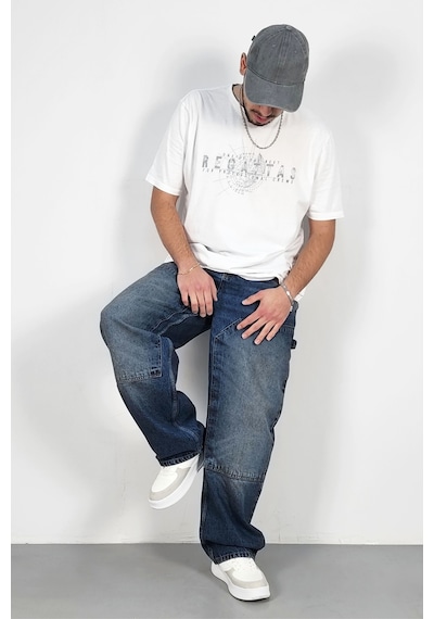 Cedy Denim Cedy Denım Yüksek Kalite Erkek Yüksek Bel Worker Tarz Skater Jean Kahve-tint