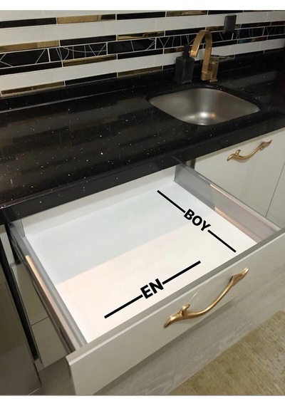 Çekmece İçi Desenli Gri Kaşıklık Antibakteriyel 67x49 Gri