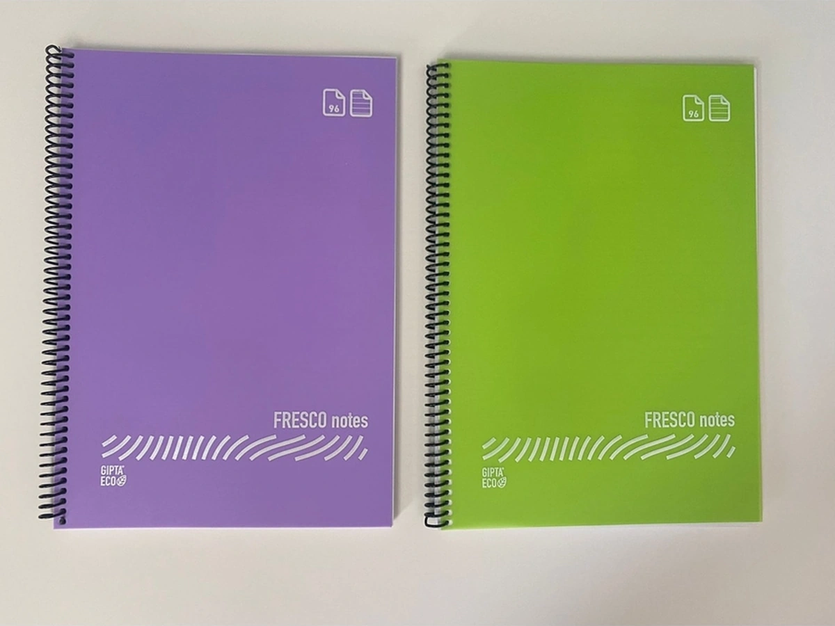 Fresco 96 Yp Çizgili Spiralli A4 Plastik Kapak Defter 2 Adet