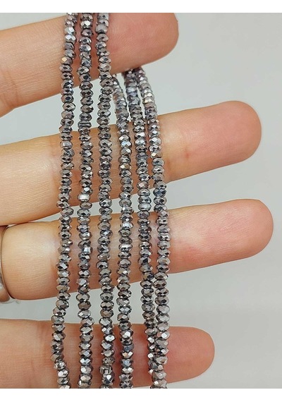 Hematit Taşı Rondela Faset Kesim 2 2.5mm Dizi 56058 Çok Renkli