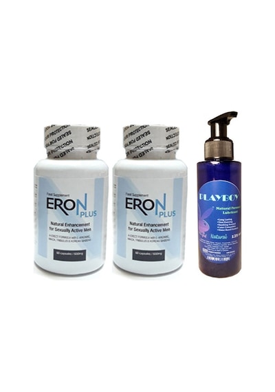 Playboy Lubricant 125ml Jel +2 Adet Eron Plus 60lı Erkeklere Özel
