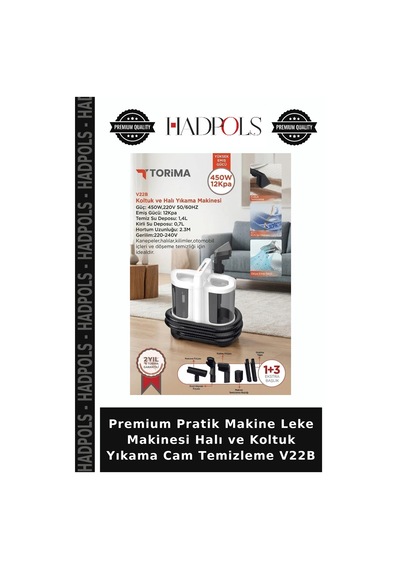 Premium Pratik Makine Leke Makinesi Halı Ve Koltuk Yıkama Cam Temizleme V22b