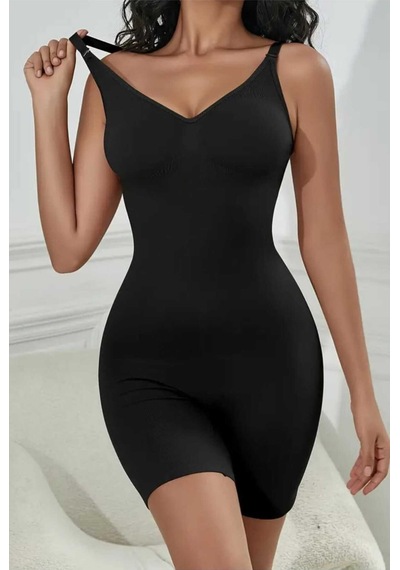 Fit Women 2 Beden Bel Ve Basen Tam Boy Tüm Vücut Korsesi Seamless 9050 Siyah