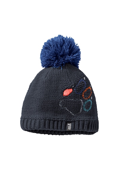 Jack Wolfskin Paw Knıt Cap Kıds Lacivert Renkli