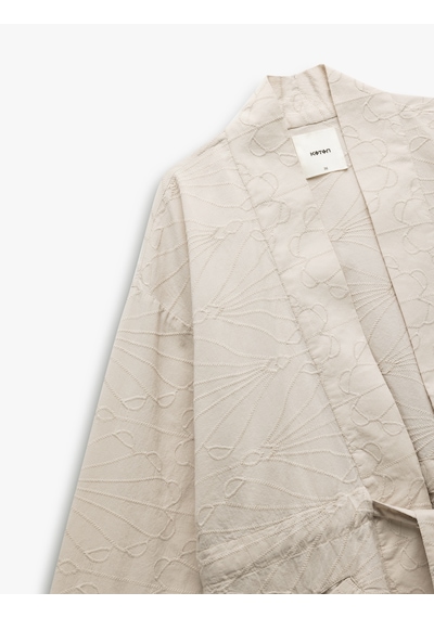 Koton Pamuklu Cepli Beli Bağlamalı Uzun Kollu Fistolu Brodeli Kruvaze Kimono Bej 5sak60116pw Ekru Koton Pamuklu Cepli Beli Bağlamalı Uzun Kollu Fistolu Brodeli Kruvaze Kimono Bej 5sak60116pw Ekru
