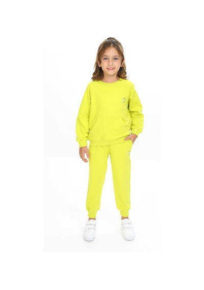 Toontoy Kids Toontoy Kız Çocuk 2'li Takım Nakış Baskılı Bisiklet Yaka Cepli Sweatshirt & Beli Paçası Lastikli Cepli Jogger Eşofman Altı - 2 İplik Açık Yeşil Toontoy Kids Toontoy Kız Çocuk 2'li Takım Nakış Baskılı Bisiklet Yaka Cepli Sweatshirt & Beli Paçası Lastikli Cepli Jogger Eşofman Altı - 2 İplik Açık Yeşil