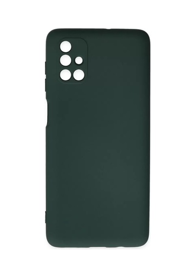 Mey Najmaddin Samsung Galaxy Uyumlu M51 Kılıf Nano İçi Kadife Silikon - Koyu Yeşil Najmaddin Diğer