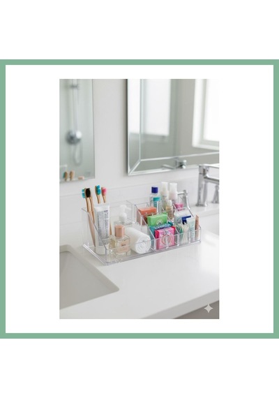 Bşkvirgo Şeffaf Akrilik Banyo Kozmetik Düzenleyici Organizer 13x22x8 Cm Bsk2026