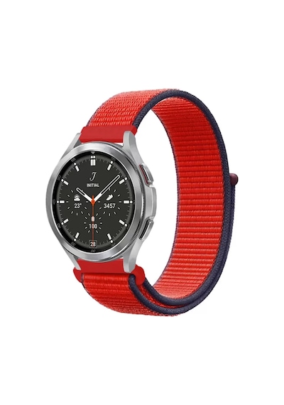 Newface Watch 22mm Hasırlı Cırtcırtlı Kordon - Kırmızı Diğer
