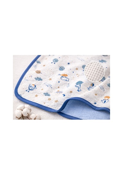 %100 Organik Bebek Battaniyesi 80 80 Beyaz