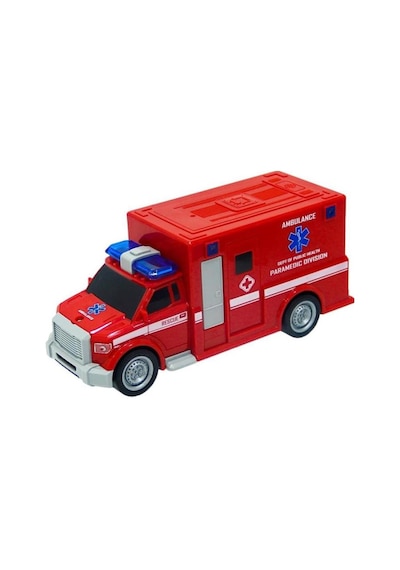 Ctoy Işıklı ve Sesli Sürtmeli Ambulans 1:20 (Karışık Renk)wy670a