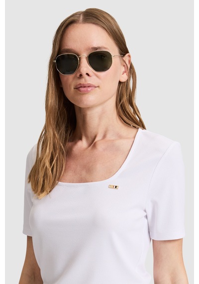 U.s. Polo Assn. Kadın Beyaz Tişört Basic 50323524-vr013
