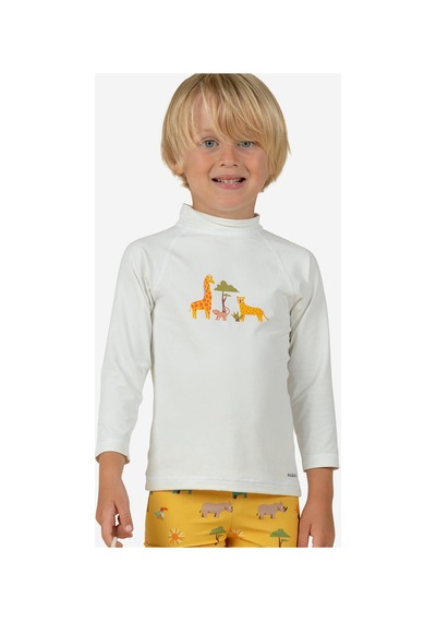Decathlon Nabaiji Bebek Uv Korumalı Uzun Kollu Tişört - Savan Baskılı