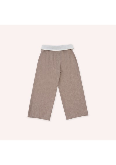 Kız Çocuk Kahve Düğmeli Pantolon 10922927