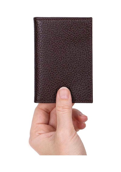 Bloominbag Bloomcard Verta Chestnut Brown Hakiki Deri Dikey Kartlık kahverengi