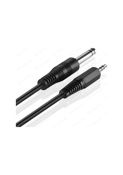3.5 mm TRS Stereo Erkek - 1/4 (6.35 mm) TS Mono Erkek Ses Kablosu