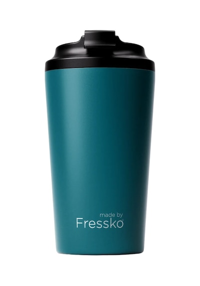Made By Fressko Grande Boy Paslanmaz Çelik Çift Duvar Yeniden Kullanılabilir Kahve Bardağı, Termos, Yalıtımlı Termal Kupa, 475 Ml Emerald - Zümrüt Yeşil Zümrüt Yeşili