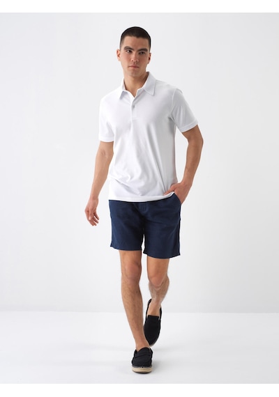Xint Beyaz Pamuk Dokulu Slim Fit Tişört 502207