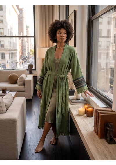 Brandsmiths Olive Symbol Nomad Kimono Sarı