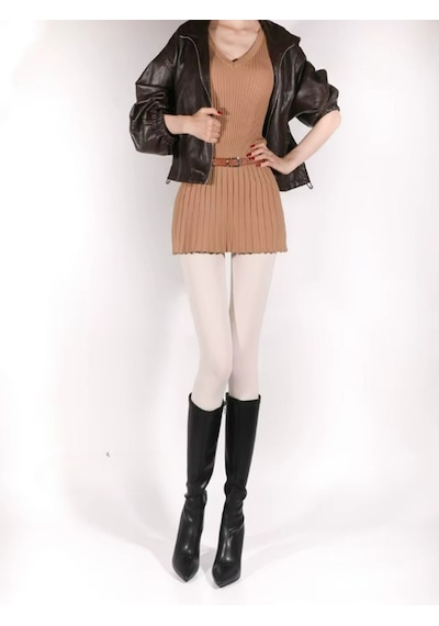 Ece's Design Külotlu Çorap Elegant 120d Pamuk Astarlı W8539 Beyaz