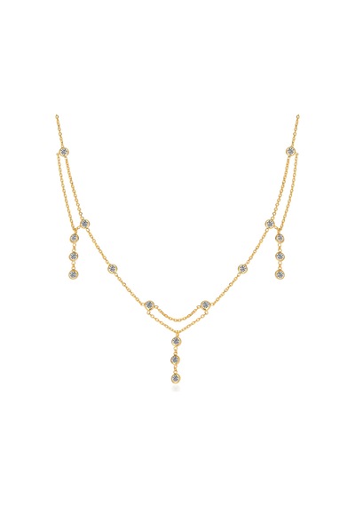 Cosar Silver 925 Taşlı Kolye Gold