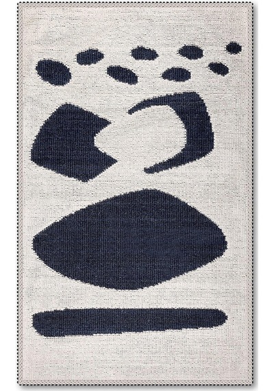 Coolshape Doğal Pamuklu 2'li Banyo Kilim Seti 60x100+50x60 Cm - Antrasit