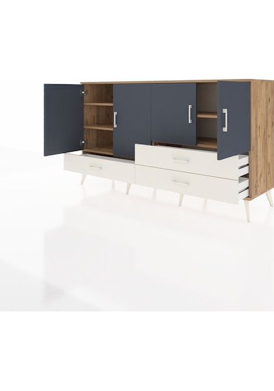 Hyperion Konsol 5 Raflı 3 Çekmeceli 4 Kapaklı 176x44x99 Çam-antra Çam-antrasit/aytaşı Hyperion Konsol 5 Raflı 3 Çekmeceli 4 Kapaklı 176x44x99 Çam-antra Çam-antrasit/aytaşı
