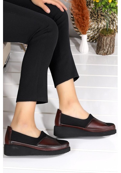 Celira Bordo Günlük Rahat Taban Anne Ayakkabı Hs00320 Bordo