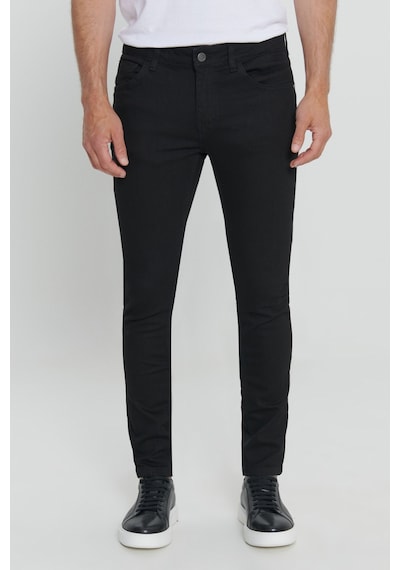 AC&Co / Altınyıldız Classics Ekstra Slim Fit Riss Pamuklu Esnek Erkek Kot Pantolon Siyah