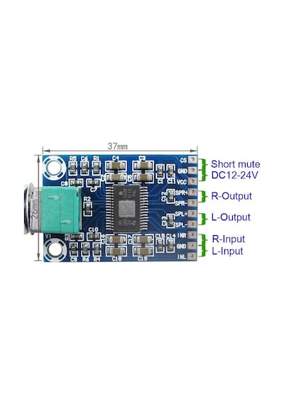 Tpa3116D2 2*50W Stereo Dijital Mini Amplifikatör 12-24V Dc