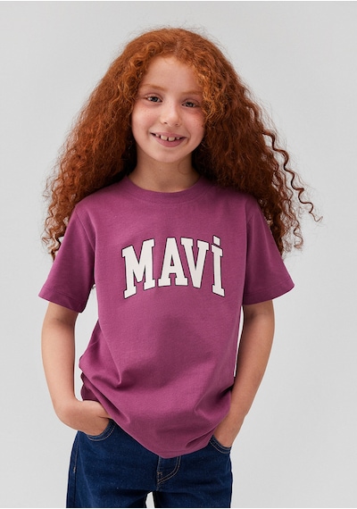 Mavi - Mavi Logo Baskılı Mor Tişört 7610109-70651 Mor