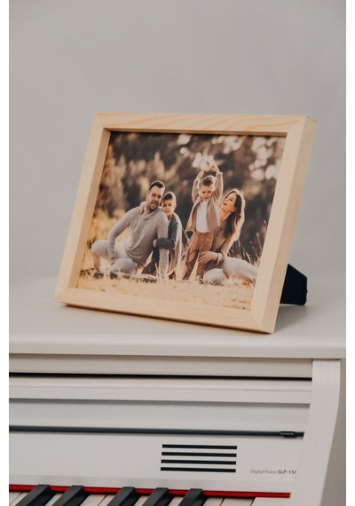 Huhuli İskandinav Dekoratif Ahşap Fotoğraf Çerçevesi 15 x 21 CM