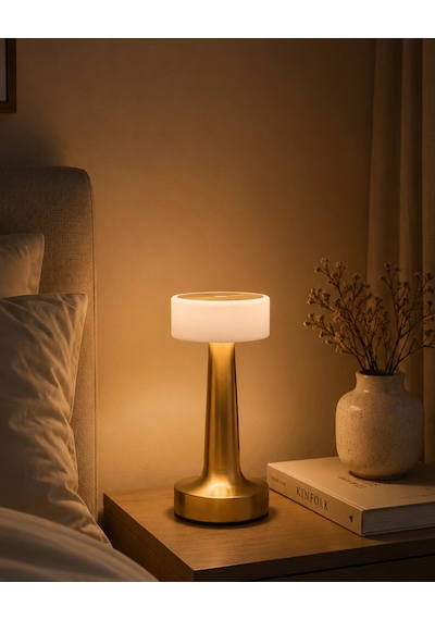 Mey İthalat Kare Led Masa Lambası Şarjlı Dimmer Kontrollü Dekoratif Işık Diğer