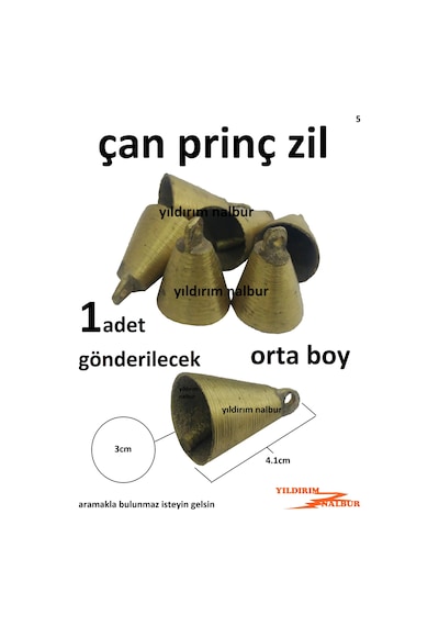 Koyun Çanı Orta Boy Tek Kedi Çanı Boncuksuz Okul Zili Evcil Köpek