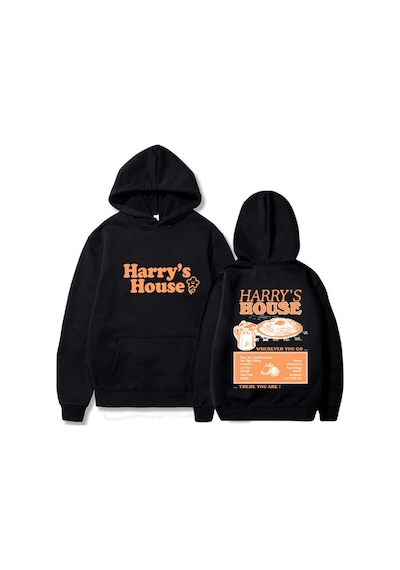 Tarzsokak Siyah Unisex Harrys House Love On Tour Hoody Erkekestetik Retro Mangakomik Grafik B